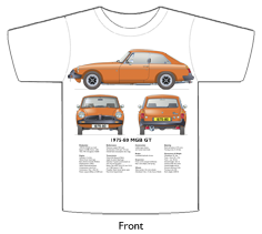 MGB GT 1976-80 T-shirt Front